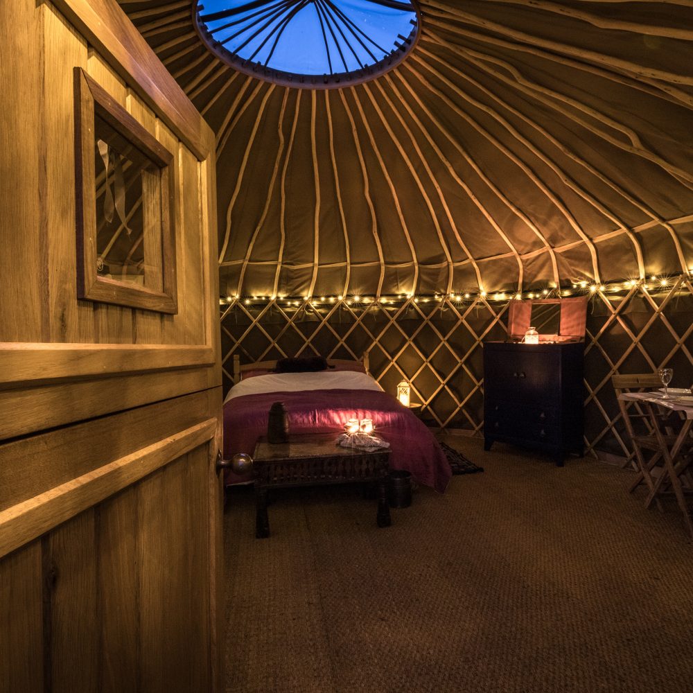 Starlit evenings are memorable in our yurts